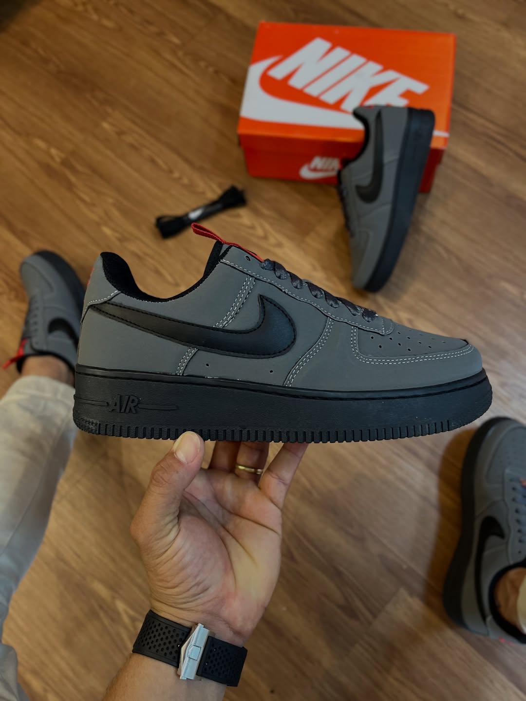 Tênis Masculino Nike Air Force 1 Chumbo Premium