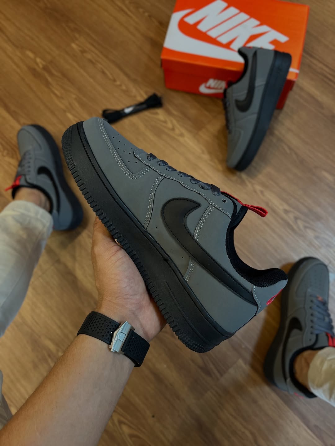 Tênis Masculino Nike Air Force 1 Chumbo Premium