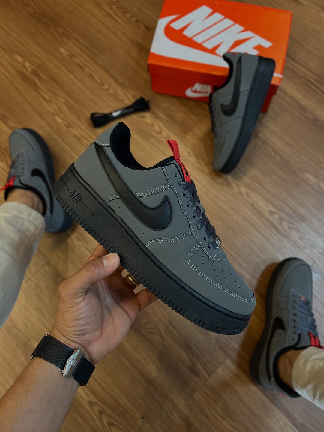 Tênis Masculino Nike Air Force 1 Chumbo Premium