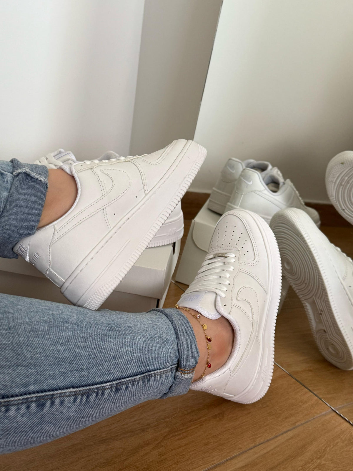 Tênis Unissex Air force 1 Branco Premium