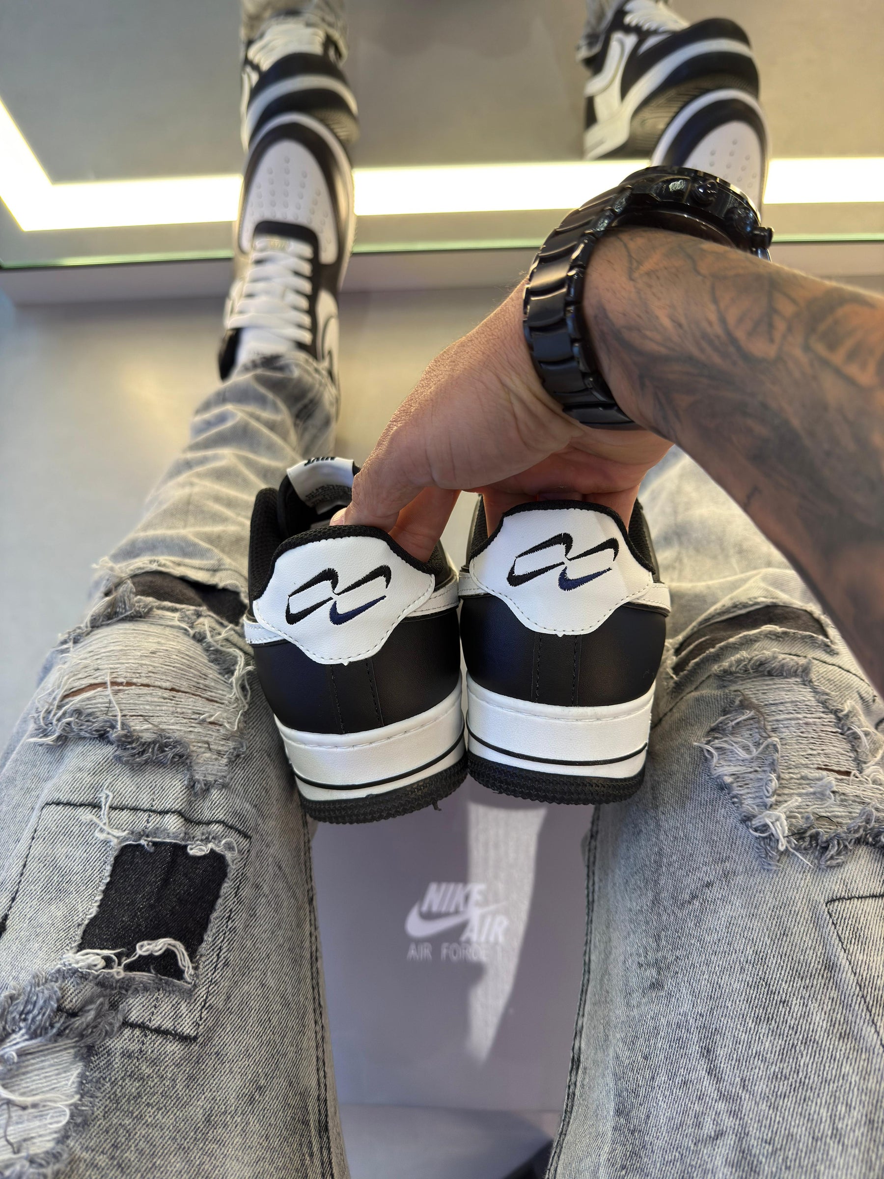 Tênis Masculino Nike Air Force 1 Panda Premium